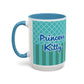 Princess Girl Cartoon Teal Accent Coffee Mug | 11oz 15oz
