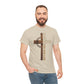 He Is Risen Cross T-Shirt | Matthew 28:6 Christian Easter Tee