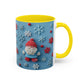 Santa Snowflake Pattern Mug | Accent Coffee Mug