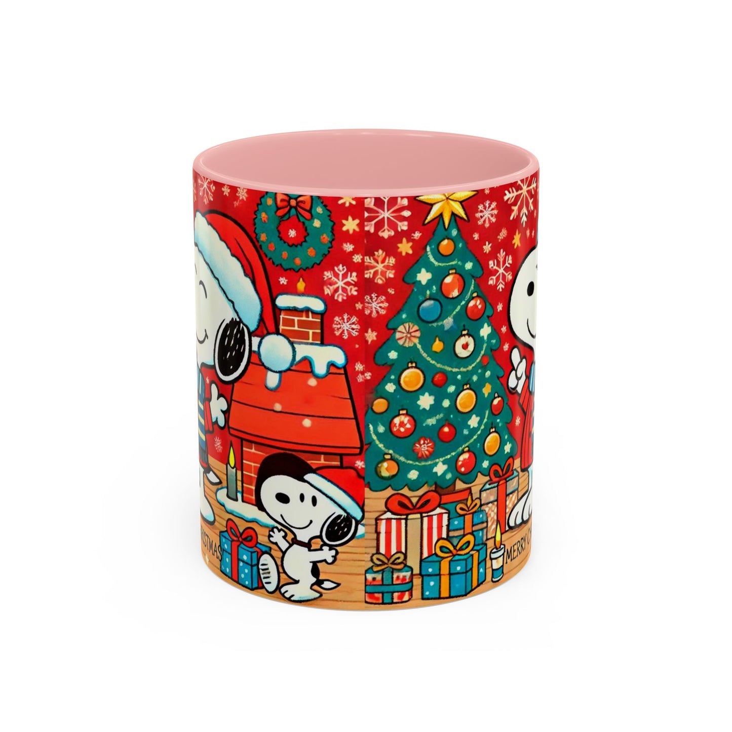Yellow Santa Holiday Mug | Christmas Accent Coffee Mug (11,15oz)