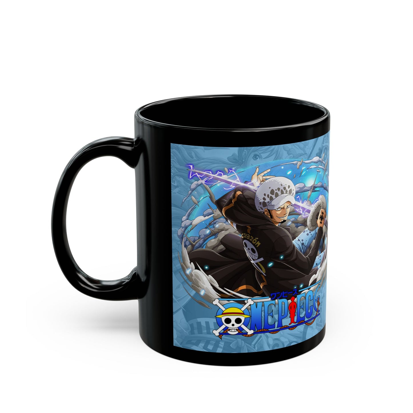 One Piece Logo Mug | Black Ceramic Coffee Cup