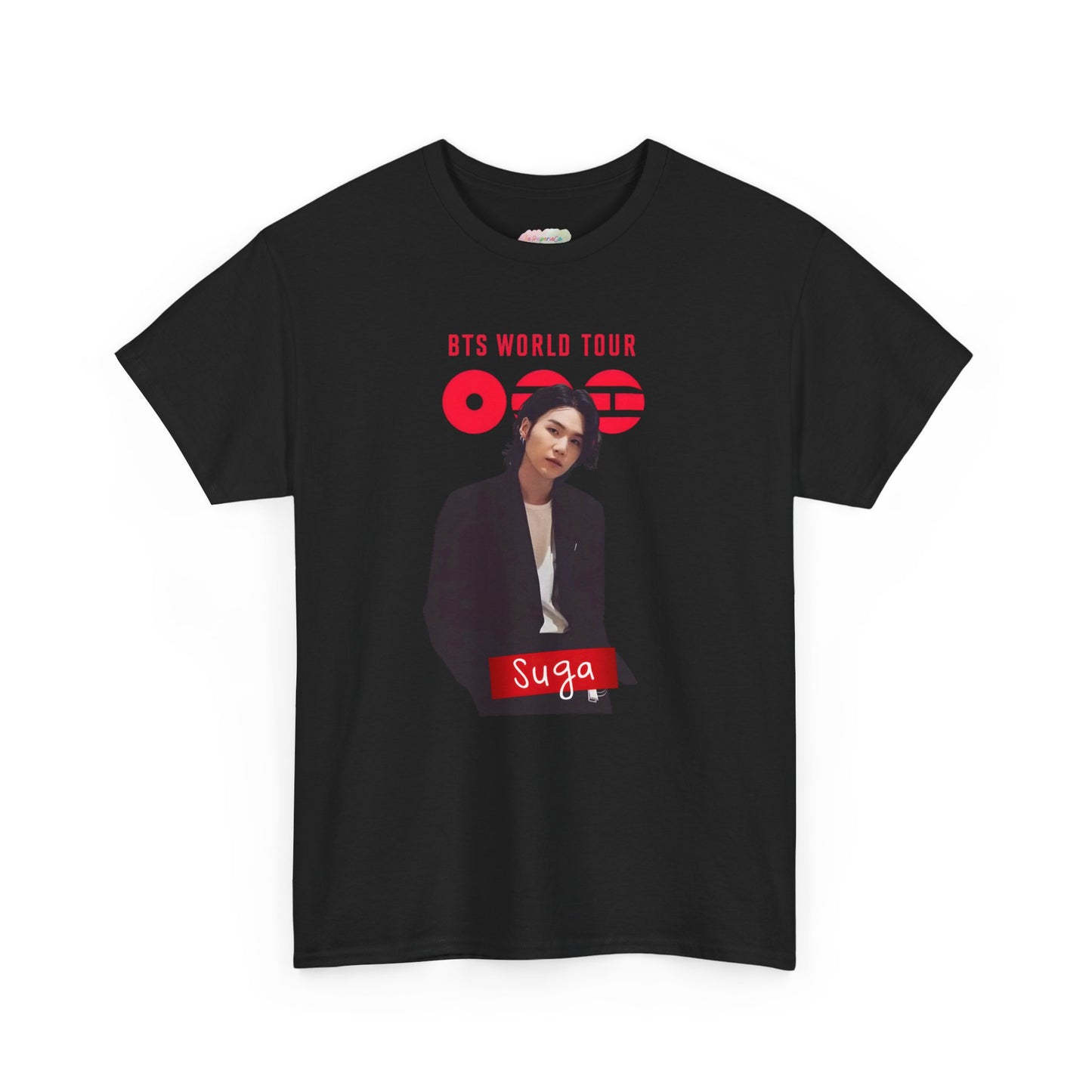 Suga BTS World Tour Tee | K-Pop Idol Portrait, Concert Shirt