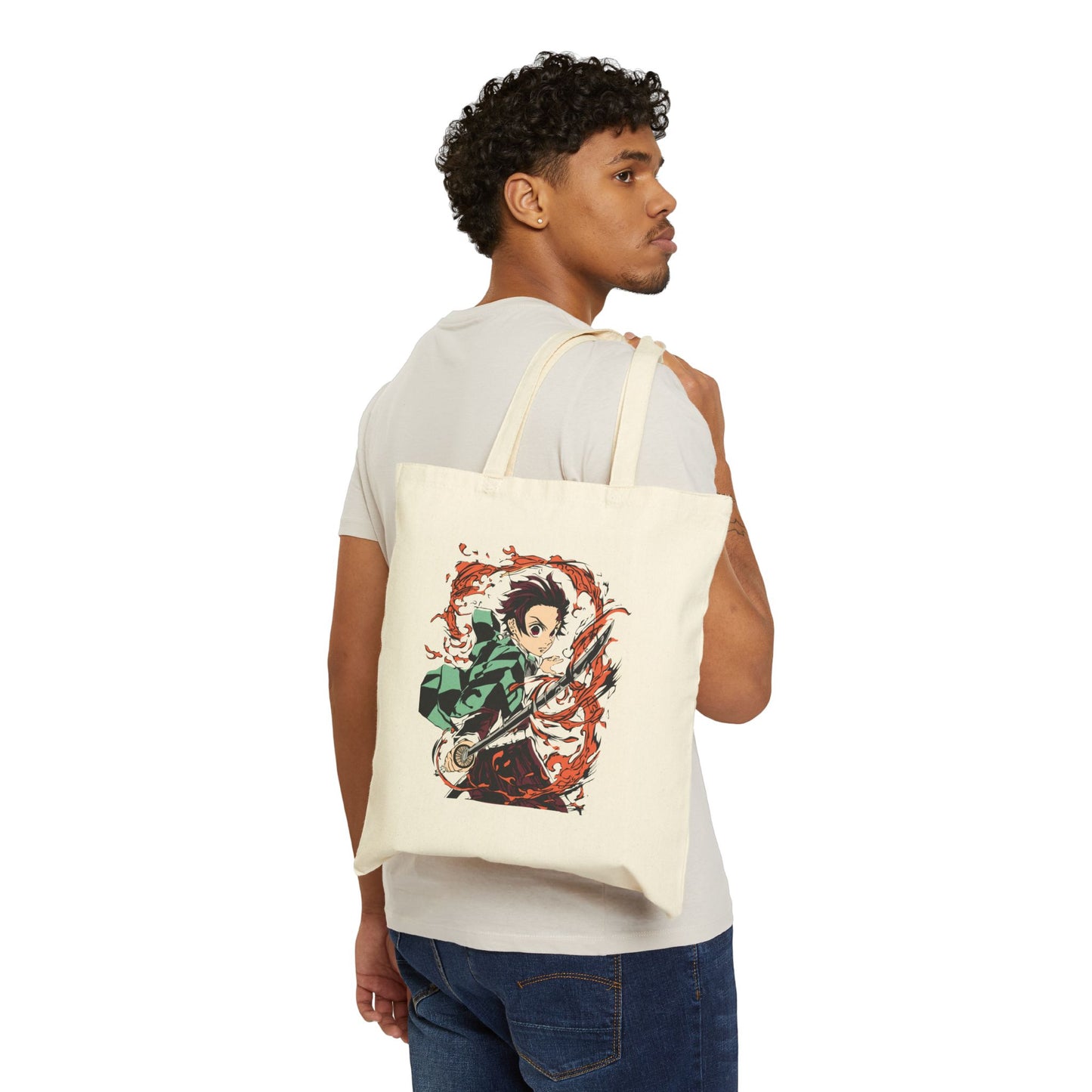 Anime Demon Slayer Tanjiro Canvas Tote Bag