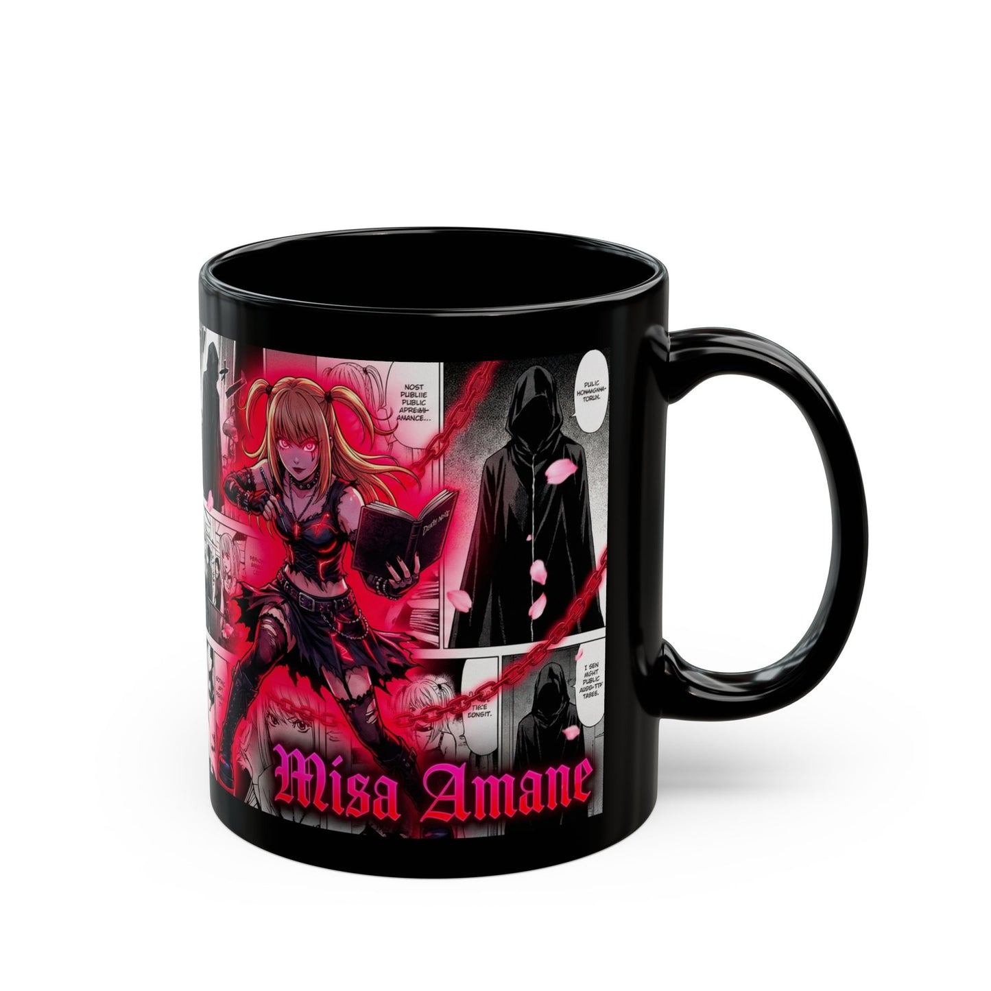 Misa Amane Anime Manga Black Ceramic Mug (11oz/15oz)