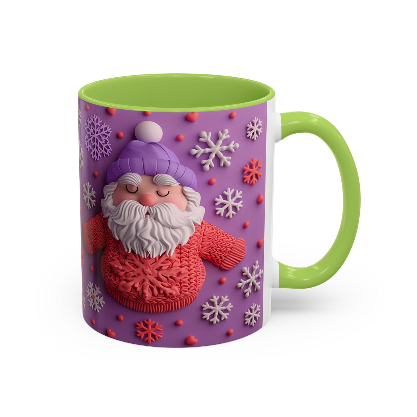 Knit Santa Pattern Mug | Accent Coffee Mug