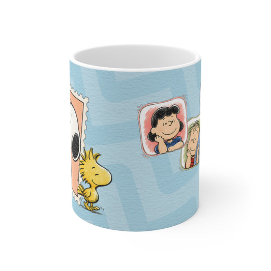 Snoopy & Woodstock Mug | Cartoon Comic Strip Characters