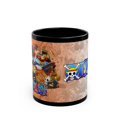 One Piece Logo Black Mug | Anime Straw Hat Pirates Coffee Cup