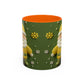 Yellow Santa Holiday Mug | Christmas Accent Coffee Mug (11,15oz)