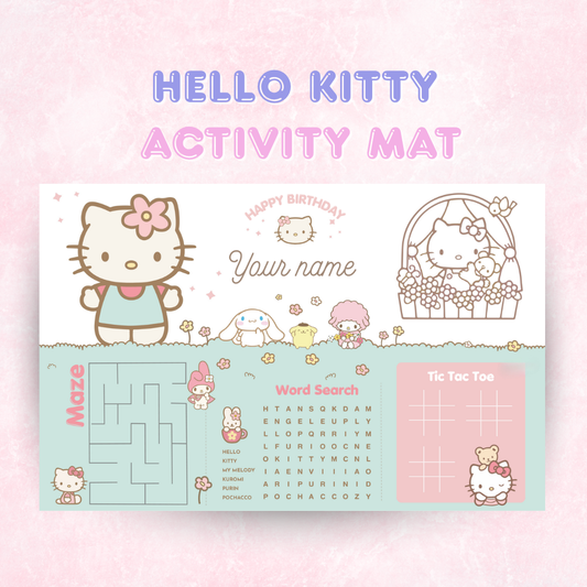 Hello Kitty Inspired Activity Mat | 50 pages Letter Size