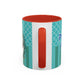 Princess Girl Cartoon Teal Accent Coffee Mug | 11oz 15oz