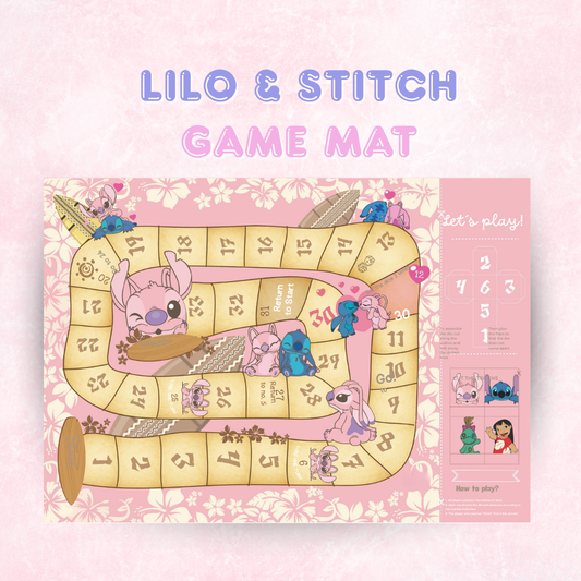 Lilo & Stitch Inspired Game Mat | 50 pages Letter Size