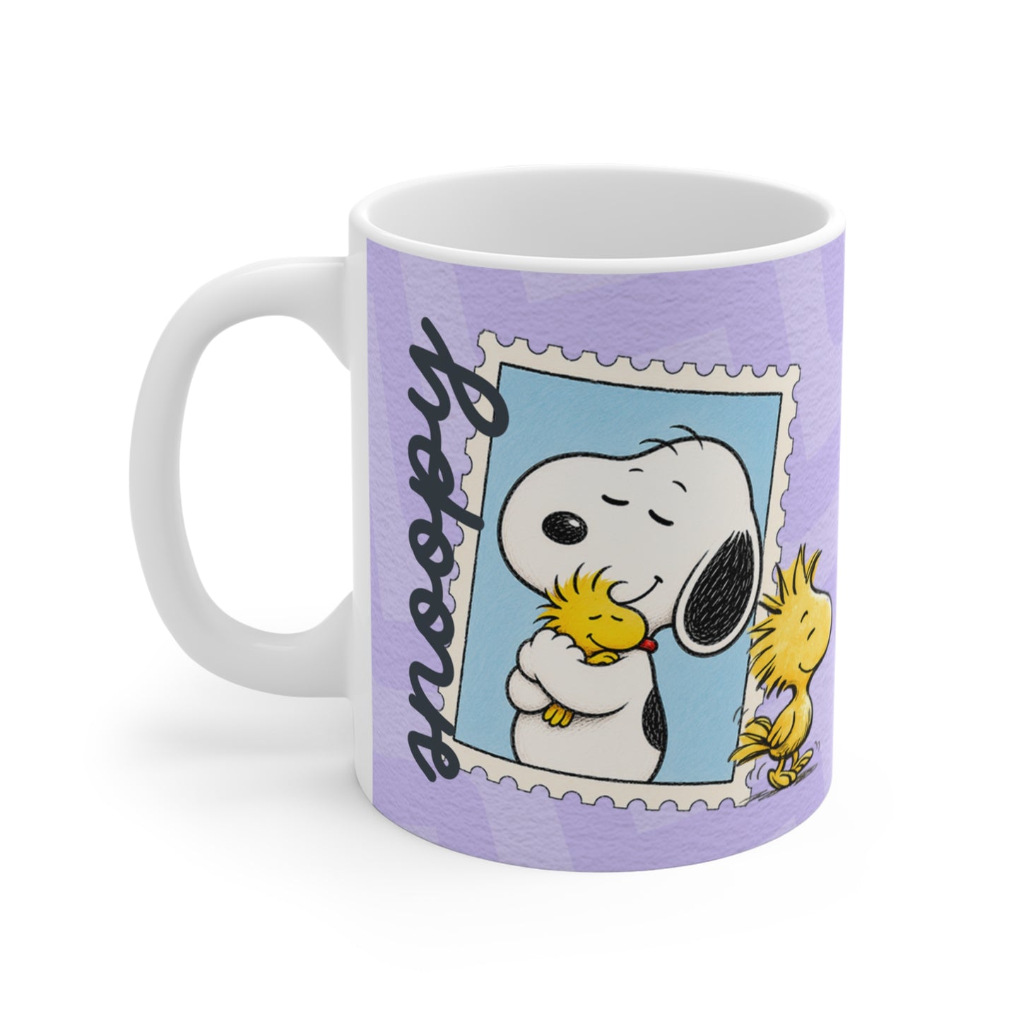Snoopy & Woodstock Pattern Mug | 11oz Coffee Cup