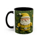 Yellow Santa Holiday Mug | Christmas Accent Coffee Mug (11,15oz)