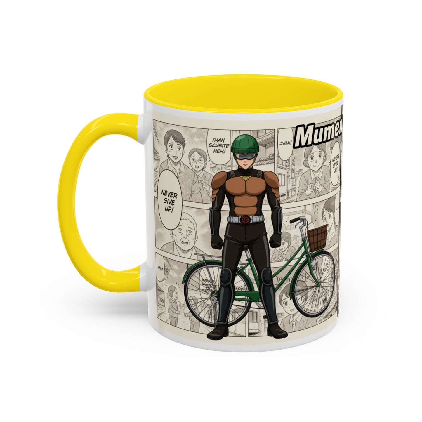 Mumen Rider Comic Panel Coffee Mug  Anime Hero Bike Design (11/15oz)