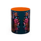 Floral French Bulldog Accent Coffee Mug  Colorful Dog Art 11/15oz
