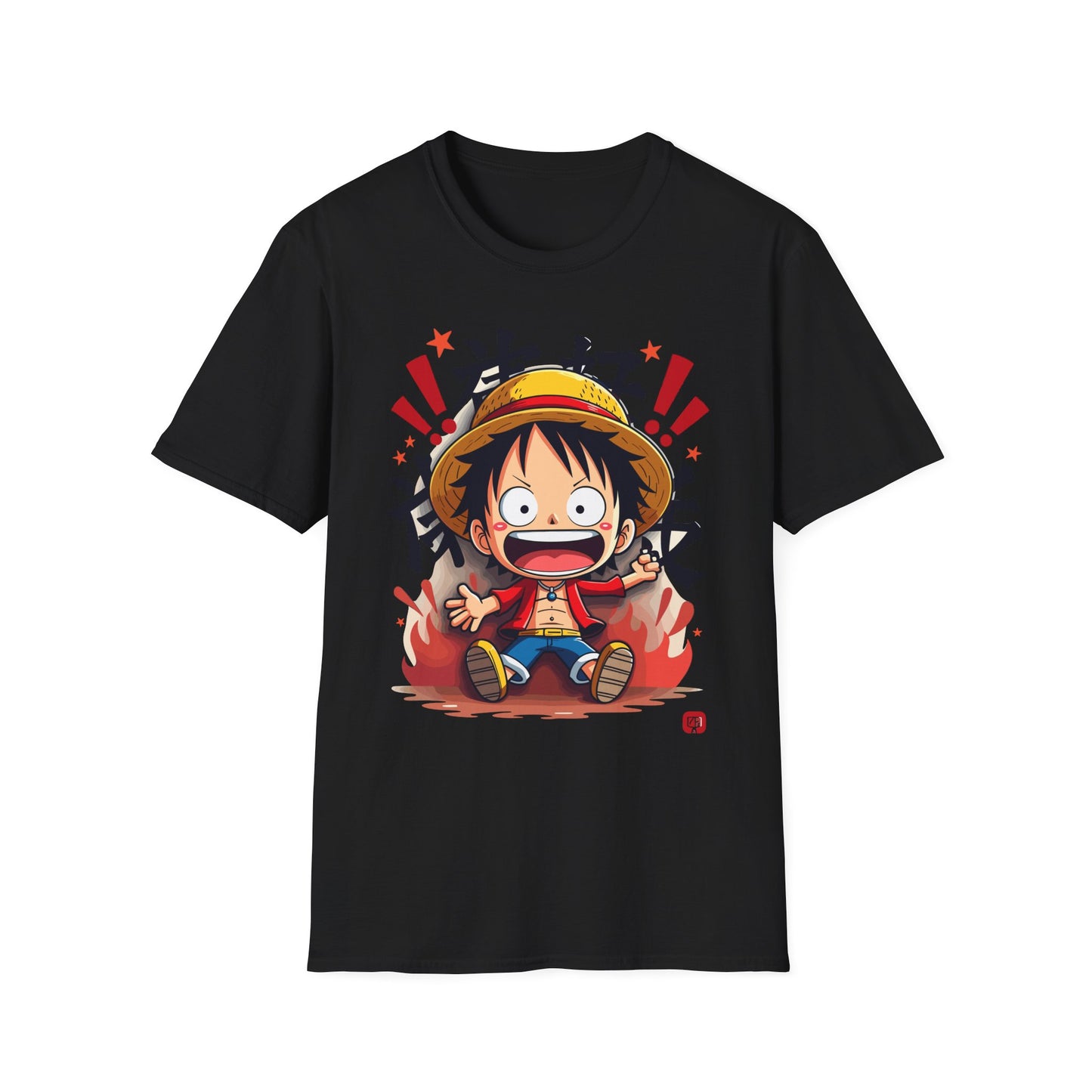 Anime Straw Hat Crew Tee | Cute Chibi Luffy Design Shirt |le Paperie Co