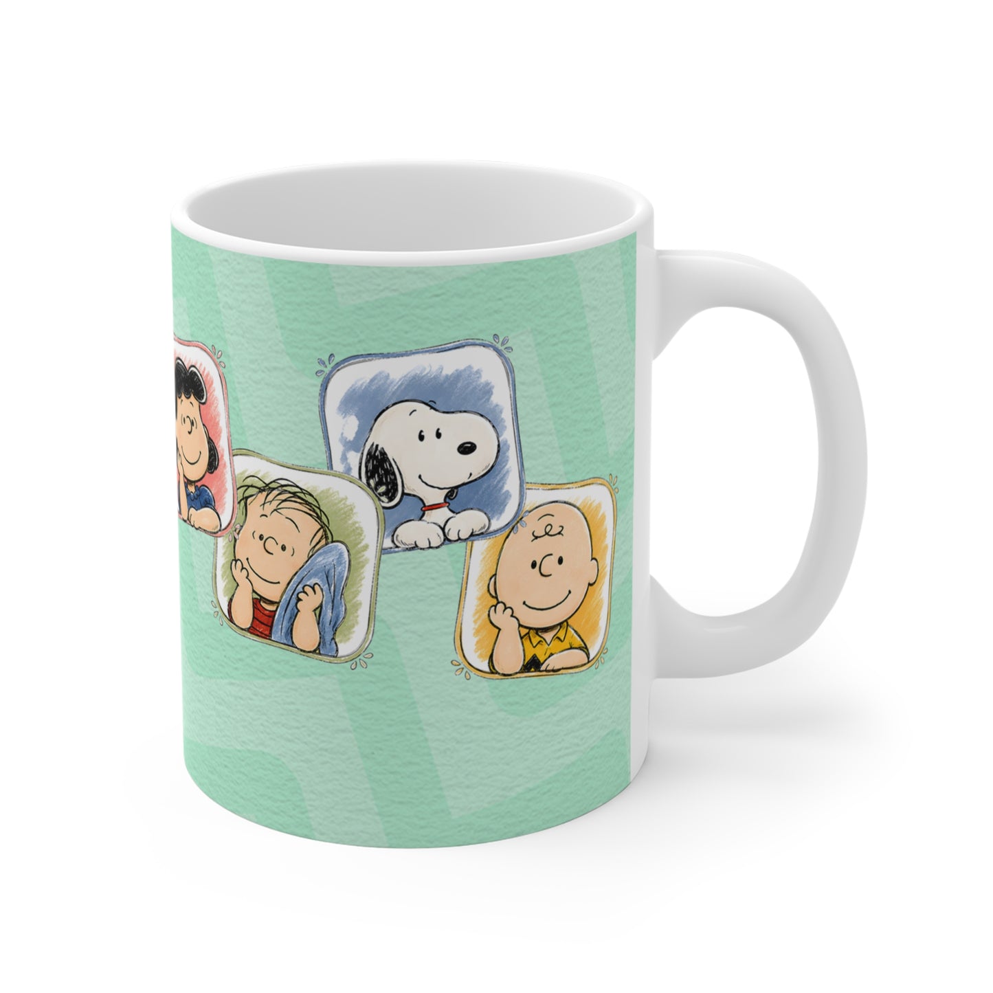 Snoopy Woodstock Stamp Mug | Cartoon Peanuts Characters