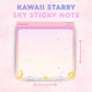 Kawaii Starry Sky Notepad | 50 pages (3x3 in)