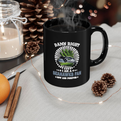 Seahawks Grunge Black Coffee Mug (11oz & 15oz)