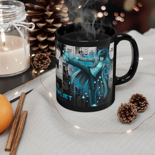 Lawliet Anime Manga Black Coffee Mug — 11oz/15oz
