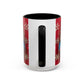 Clay Santa Pattern Mug | Christmas Snowflake Accent Coffee Mug