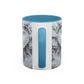 Elephant Relief Accent Coffee Mug  Grey Carved Jungle Design (11/15oz)
