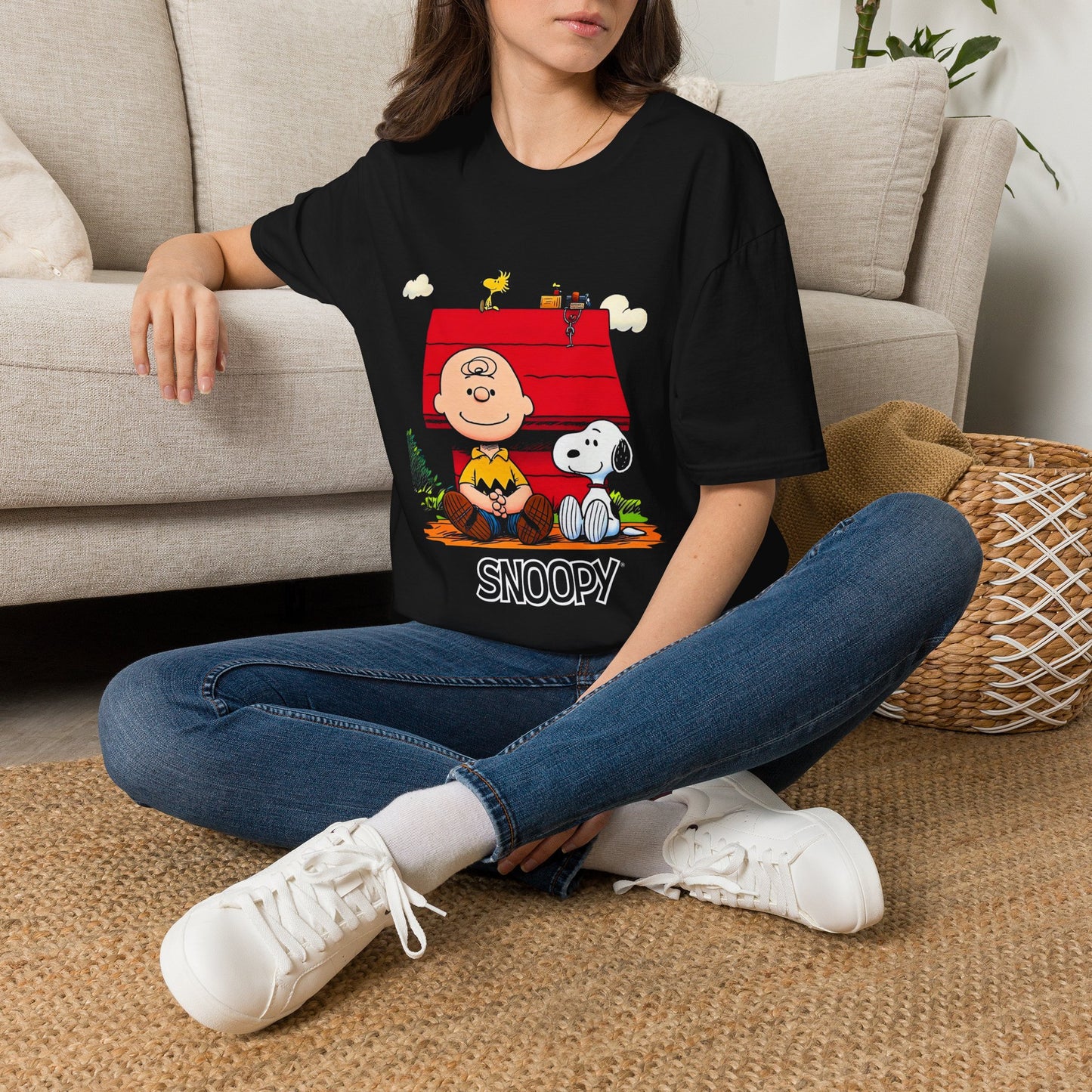 Charlie Brown & Snoopy Comic Tee — Peanuts Doghouse Graphic T-Shirt