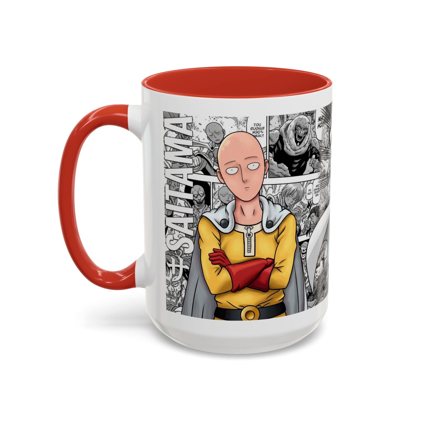 Anime Fist Coffee Mug  Dynamic Manga Collage Accent Mug (11/15 oz)