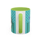 Princess Girl Cartoon Teal Accent Coffee Mug | 11oz 15oz