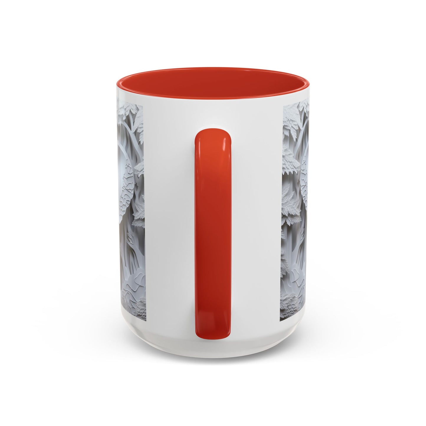 Elephant Relief Accent Coffee Mug — Grey Carved Jungle Design (11/15oz)