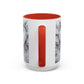 Elephant Relief Accent Coffee Mug — Grey Carved Jungle Design (11/15oz)