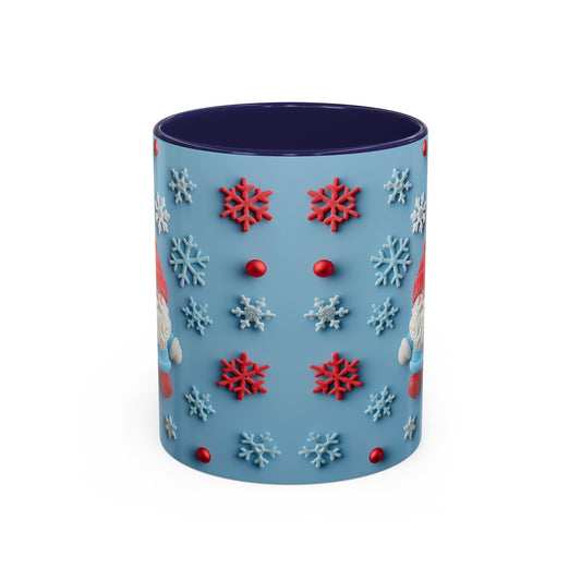 Santa Snowflake Pattern Mug | Accent Coffee Mug