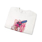 Cherry Anime Girl with Bat Crewneck Sweatshirt | Kawaii Japanese Text