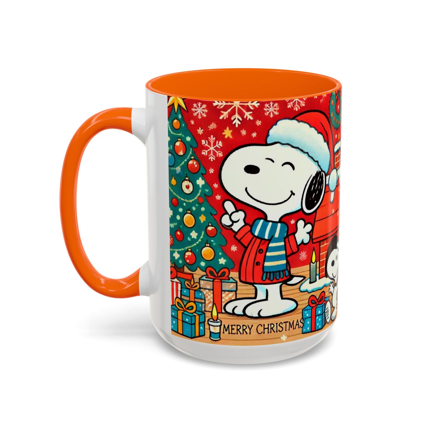 Yellow Santa Holiday Mug | Christmas Accent Coffee Mug (11,15oz)