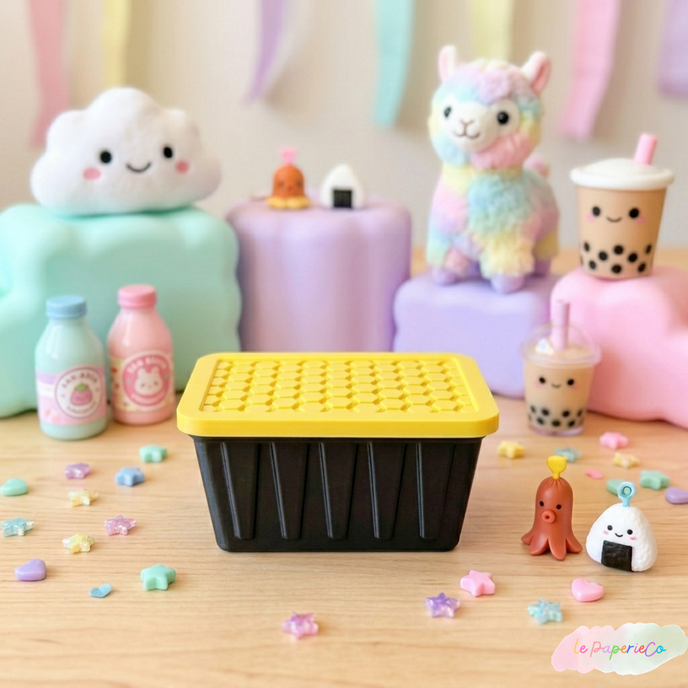 Kawaii Mini Bins | Desk Organizer, Storage Box (3.5 x 2.5 in)