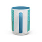 Princess Girl Cartoon Teal Accent Coffee Mug | 11oz 15oz