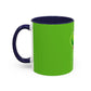 Grinch Character with Poop Present Mug | Accent Coffee Mug