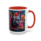 Floral French Bulldog Accent Coffee Mug  Colorful Dog Art 11/15oz