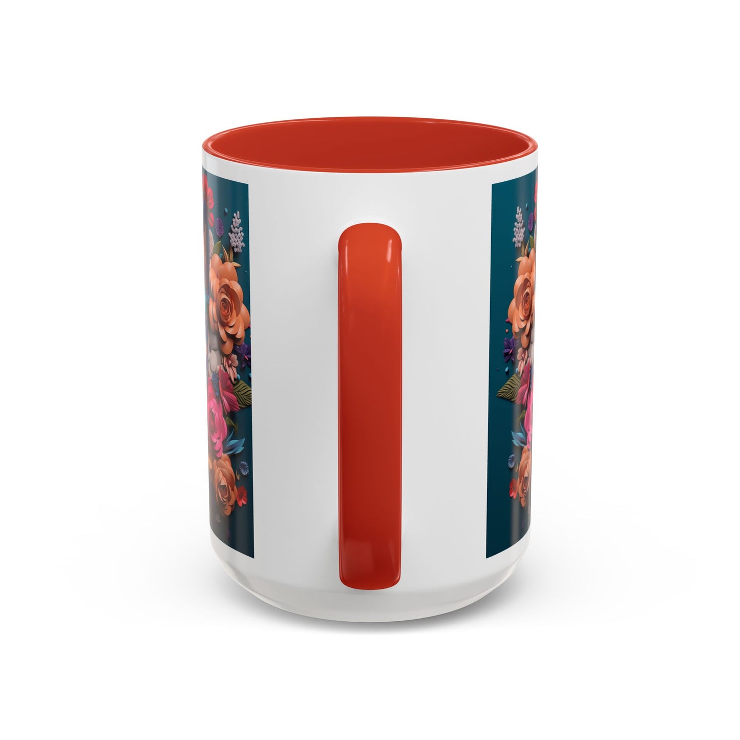 Floral French Bulldog Accent Coffee Mug  Colorful Dog Art 11/15oz