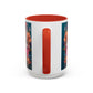 Floral French Bulldog Accent Coffee Mug - Colorful Dog Art 11/15oz