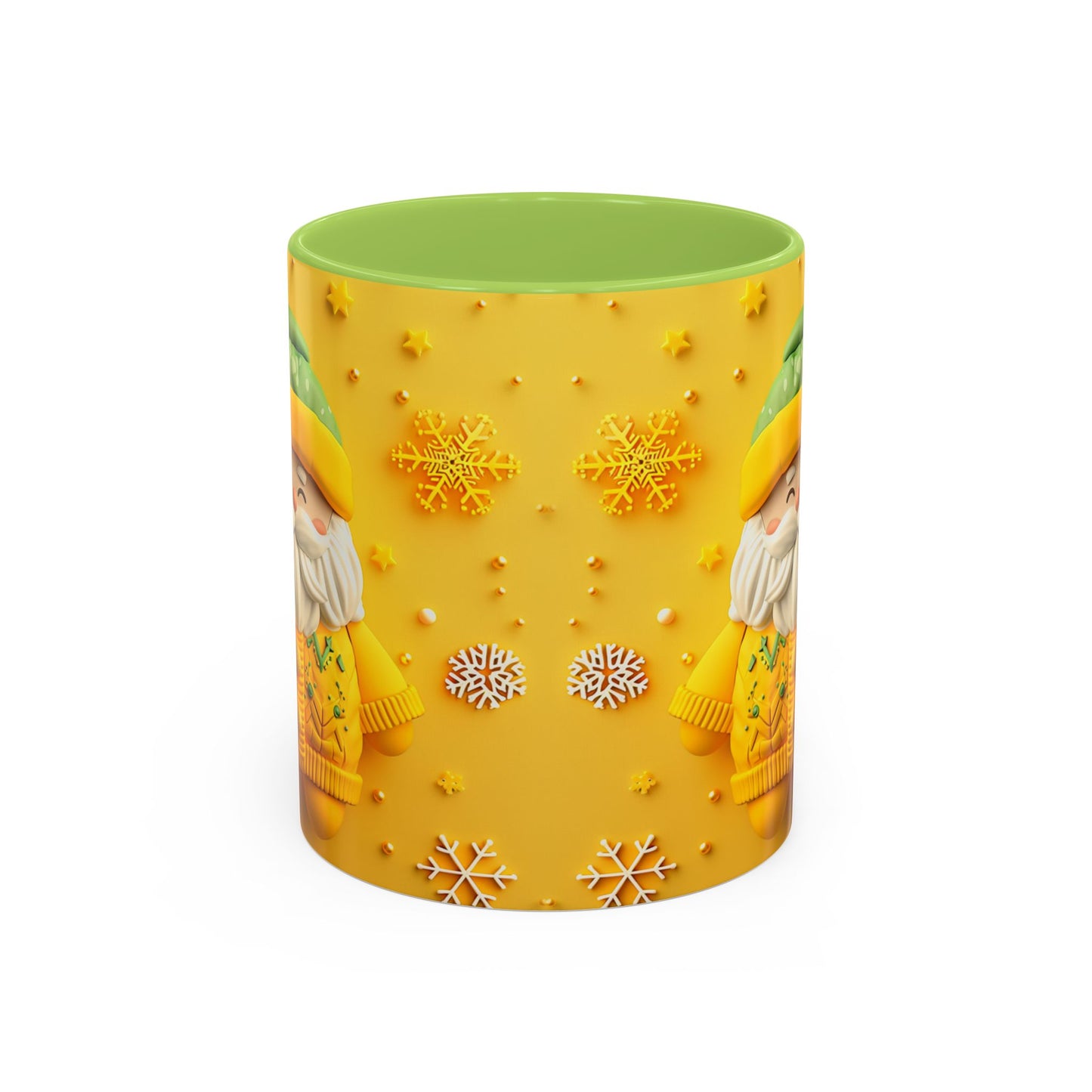 Yellow Sweater Santa Mug | Accent Coffee Mug