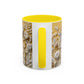 White Floral Relief with Butterflies Accent Mug | 11oz 15oz