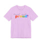 loud and proud! rainbow text Tee | LGBTQ pride T-shirt