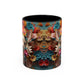 Chihuahua Floral Wreath Accent Coffee Mug — Colorful Pet Lover Gift (11/15oz)