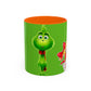 Grinch Character with Poop Present Mug | Accent Coffee Mug