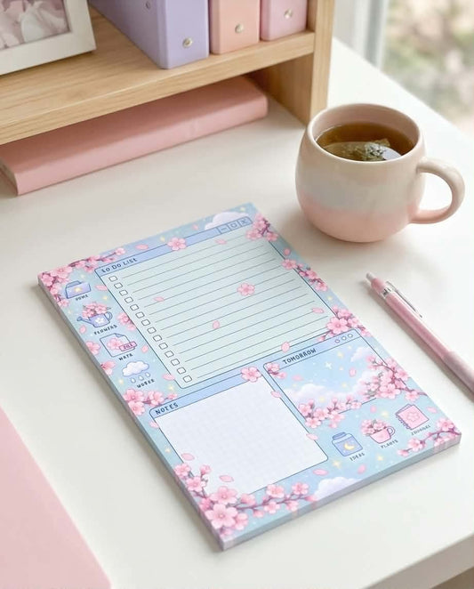 Cherry Blossom Sky To-Do List Memo Pad