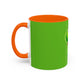 Grinch Character with Poop Present Mug | Accent Coffee Mug
