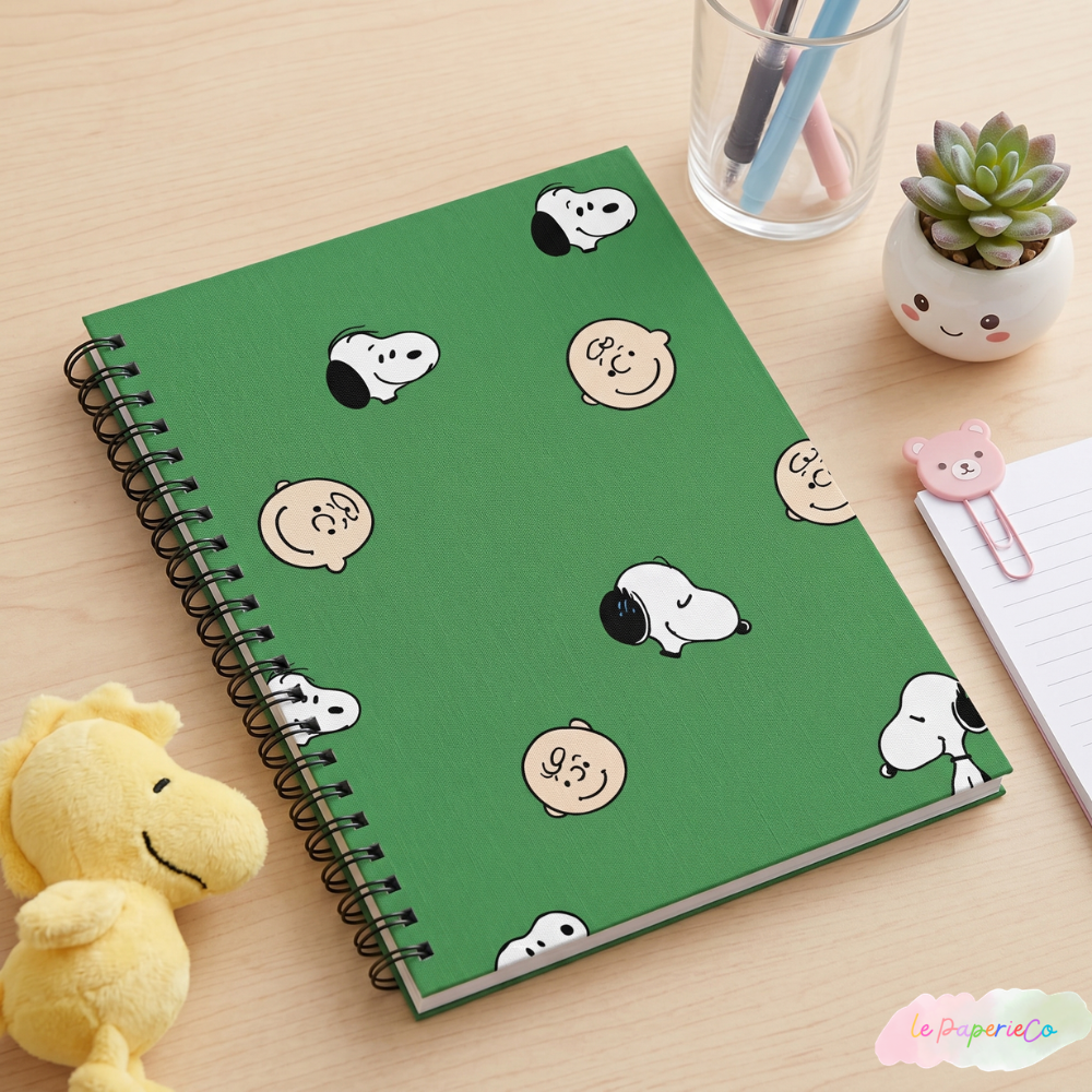 Kawaii Charlie Brown and Snoopy Notebook | A5 (5.82 x 8.26 in)