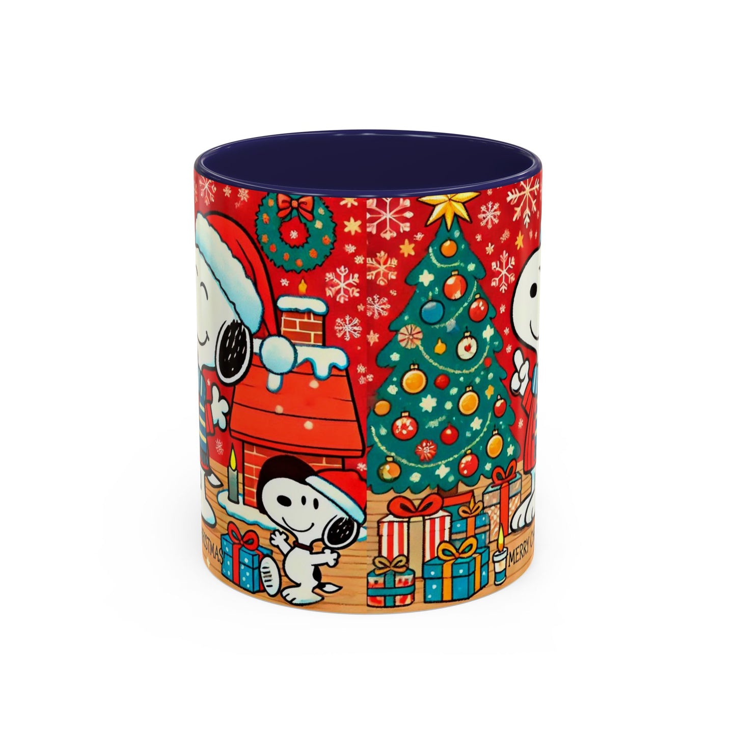Yellow Santa Holiday Mug | Christmas Accent Coffee Mug (11,15oz)