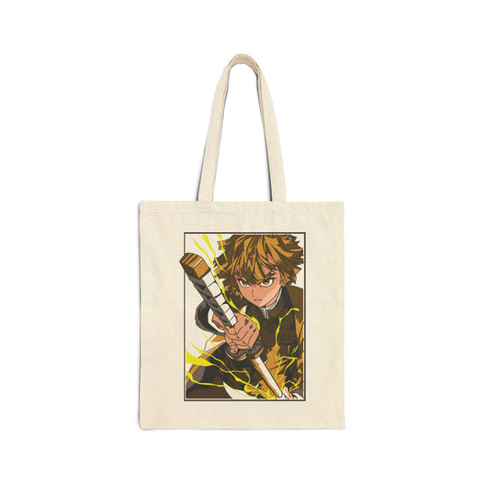 Zenitsu Canvas Tote Bag | Demon Slayer Inspired Canvas Tote Bag